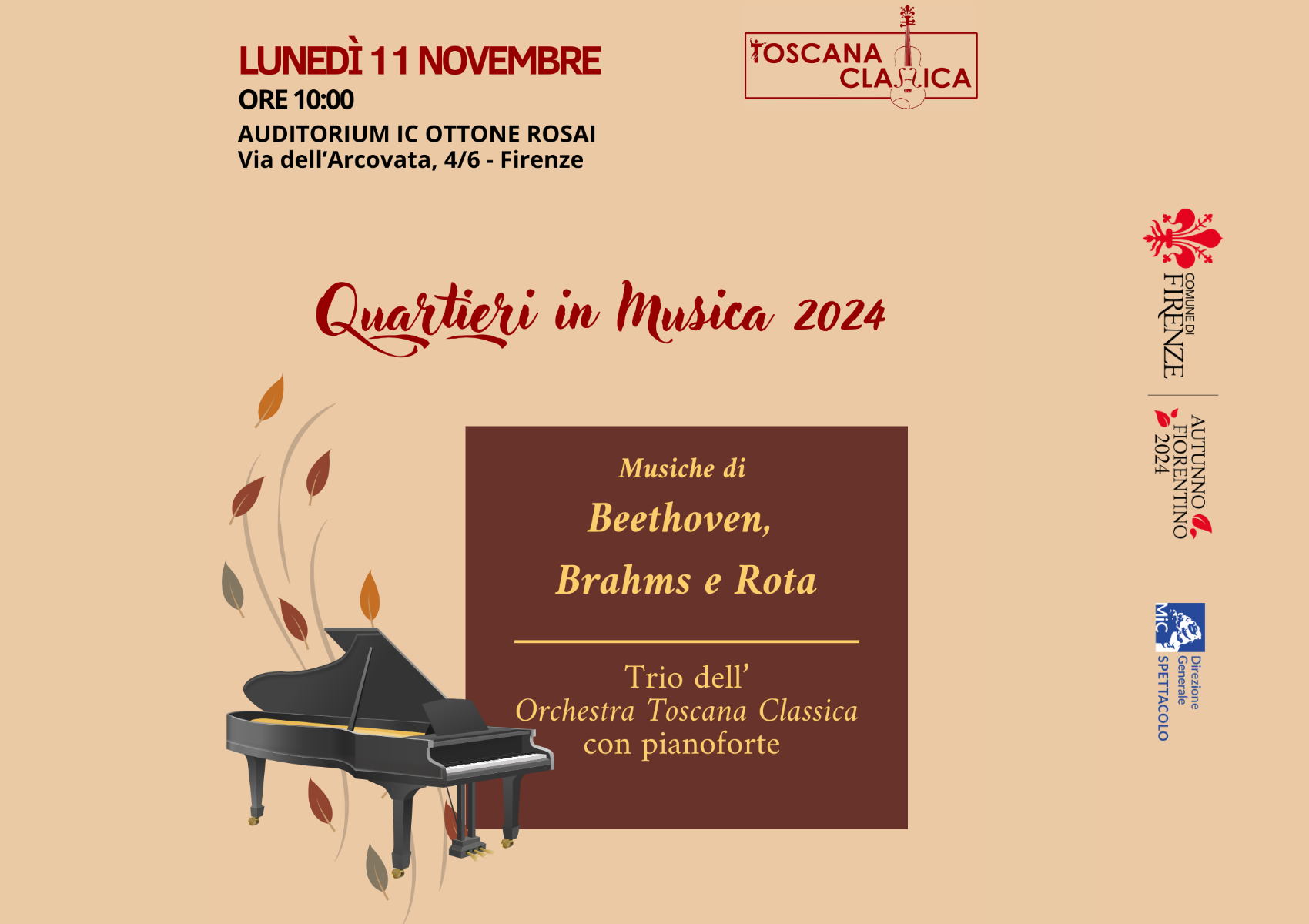 Concerto dell'orchestra trio della toscana per gli studenti
